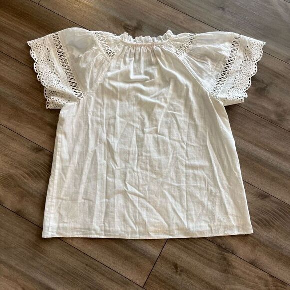 Lilly Pulitzer White Casual‎ Blouse Women Small Bin H-34 - Picture 6 of 7